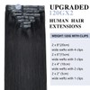 Pobokix Straight Clip in Hair Extensions Real Human Hair 2