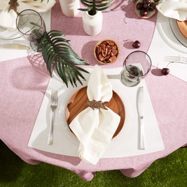 DII PVC Tabletop Collection Placemat Set, Wedge, 13x20, Off-White, 6 Piece