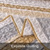 WONGS BEDDING Boho Quilt Set Queen Size, Brown Bohemian 3