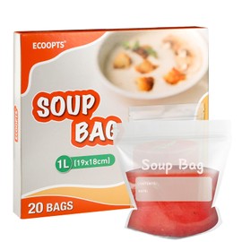 ECOOPTS Soup Freezer Bags 500 ml Reusable Soup & Sauce Liquid Storage Bags(Pack of 20)
