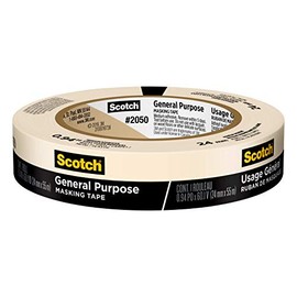 Scotch General Purpose Masking Tape, 0.94 in by 60 yd, 2050, 1 Roll