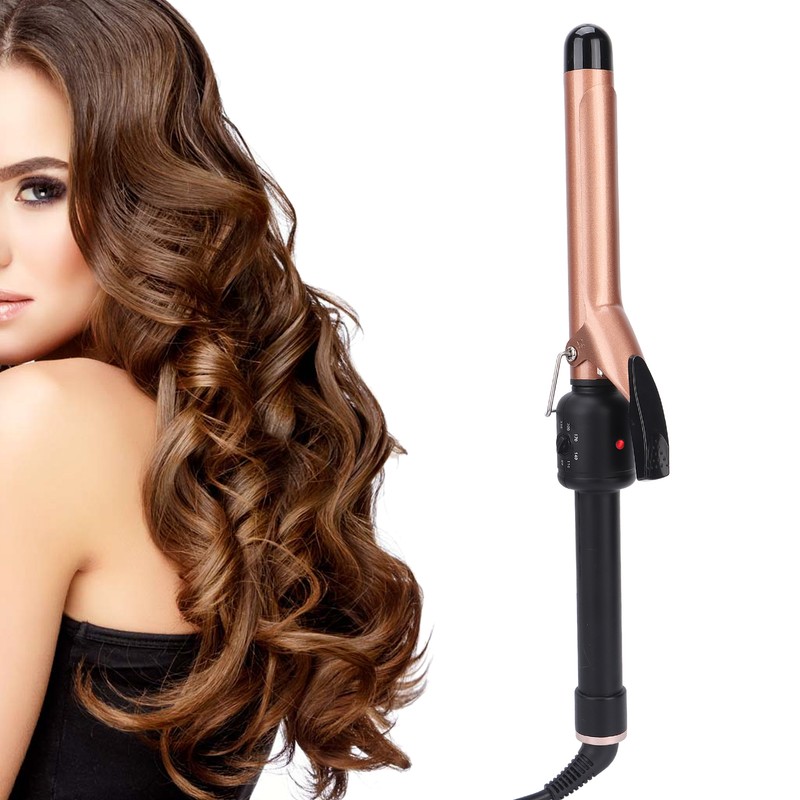 Curling Iron Wand Adjustable Temperature Ceramic Barrel Hair Curler 25mm