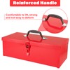 JMIATRY Red Tool Box 15 Inch Small Metal Tools Box