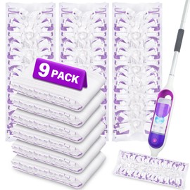 9 Pack Disposable Mopping Pads Refills for Swiffer PowerMop Multi-Surface Mop and PowerMop Wood Mop, Power Mop Refill Replacement Pads for Hardwood Floor Cleaning