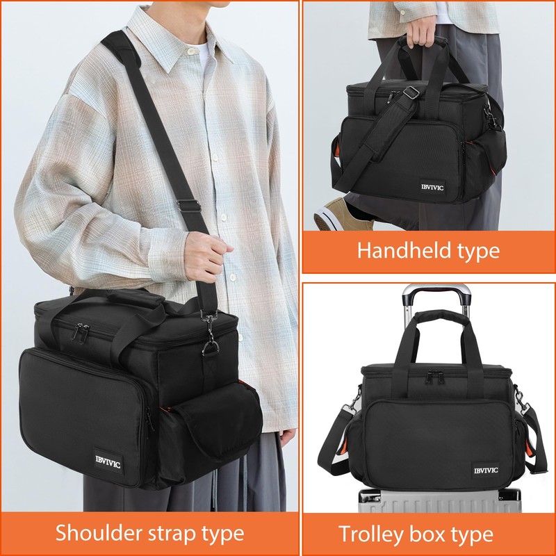 IBVIVIC DJ Cable File Bag with 6 Detachable Dividers High