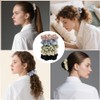 5 Stück Satin Scrunchie Sanfte Haargummi,Seidensatin Haargummis große Haargummis für