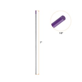 HARFINGTON 10pcs TIG Welding Tungsten Electrodes 1/8" x 7" Mixed for Stainless Steel Welding, Aluminum Magnesium Alloy Welding Aerospace Automobile Manufacturing, Purple