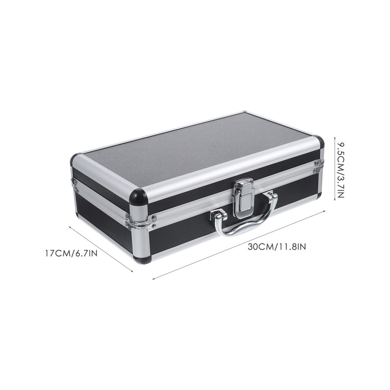 COHEALI Aluminum Alloy Lockable Toolbox 11.81 Inch Portable Tool Organizer