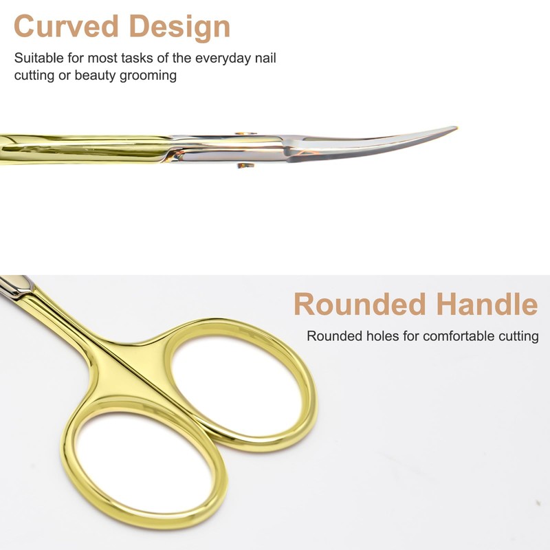 CGBE Professional Cuticle Scissors Extra Fine with Curved Tip, Cuticle