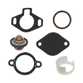 Autu Parts 807252Q5 Thermostat Kit 160 Degree with Gaskets&Sleeve for Mercruiser 4.3L, 5.0L, 5.7L 7.4,V6&V8 Engine Replace 807252T5 807252T8 23806922 ‎