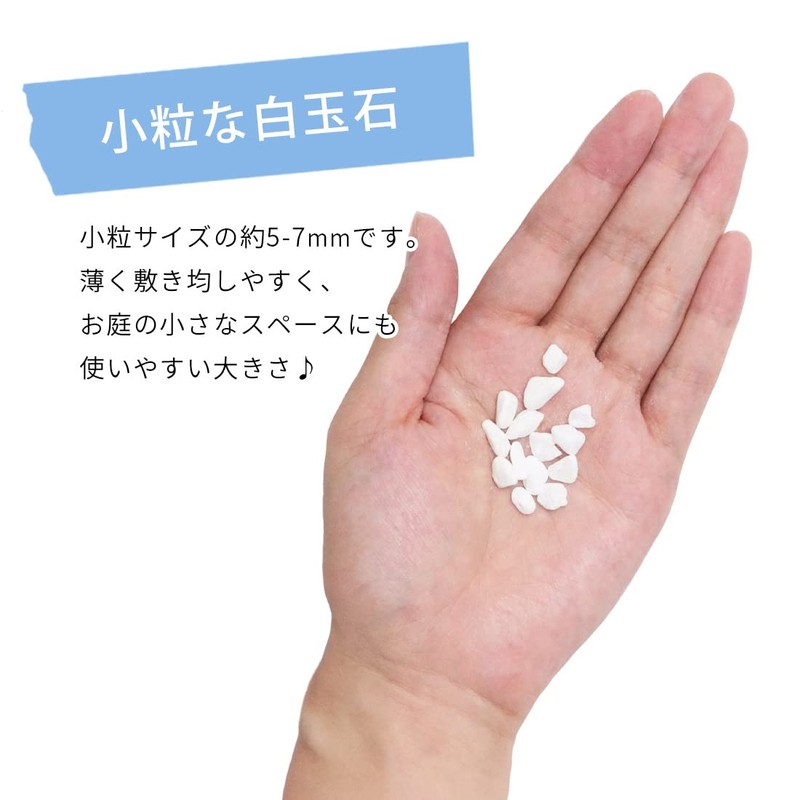 White Stone 0.2 - 0.2 inches (5 - 7 mm),