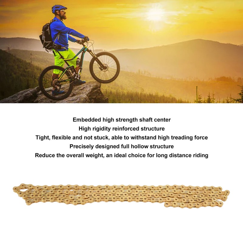 10 Speed Bicycle Chain Full Hollow Lightweight Mountain Road Bike