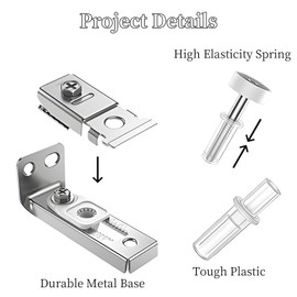 Voittozege 2 Pack Bifold Door Hardware Set,Closet Door Repair Kit,Bifold Closet Door Hardware Closet Repair Kit,Closet Door Hardware Replacement Contains top and Bottom pivots Hardware Repair kit