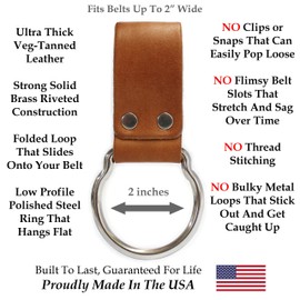 American Bench Craft Leather Hatchet & Hammer Holder - Hatchet & Hammer Tool Holster (Black)