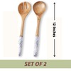 Folkulture Salad Servers or Salad Tongs, Wooden Spoons for Cooking,