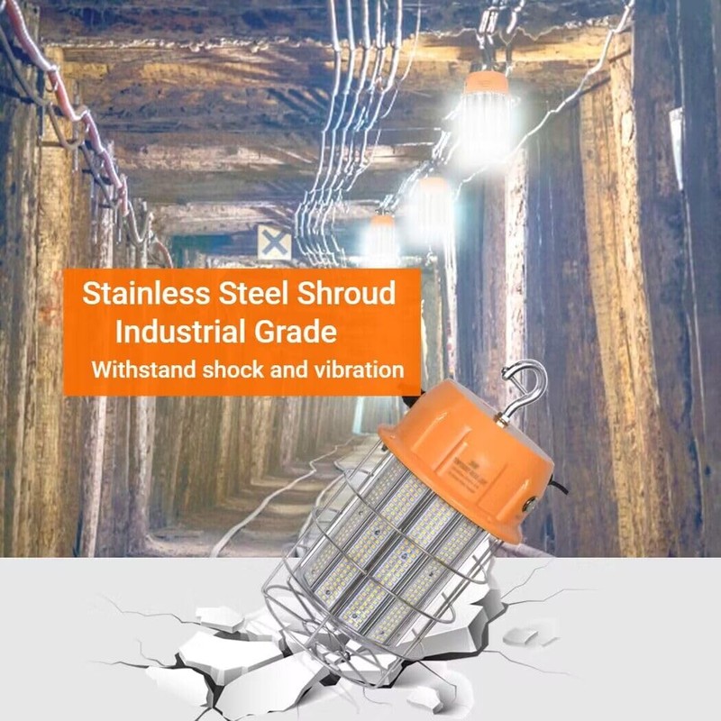 400W LED Temporary Work Light,Portable Hanging Construction Work Light,5000K 56000LM,with