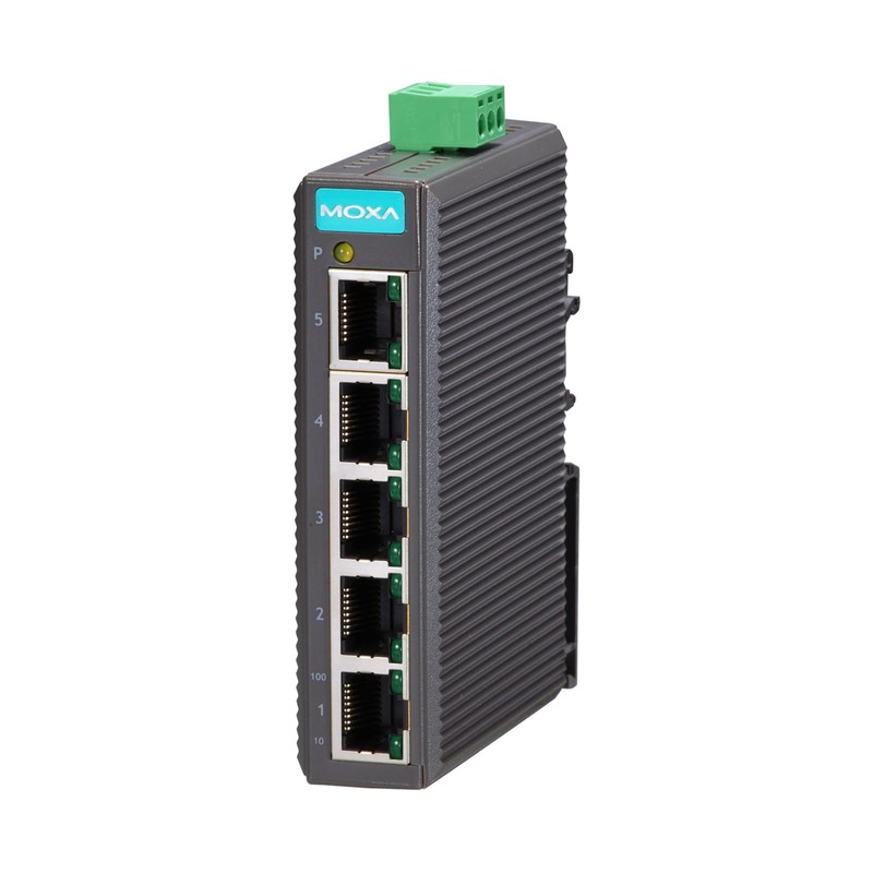 MOXA EDS-205 Entry-Level Unmanaged Ethernet Switch with 5 10/100BaseT(X) Ports,