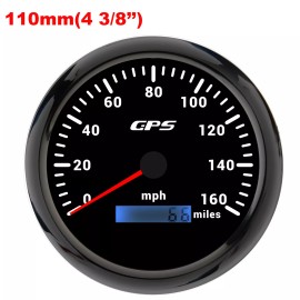 ARTILAURA 110mm GPS Speedometer 0-160MPH Gauge 7 Colors LED For Car Boat Motorcycle Truck