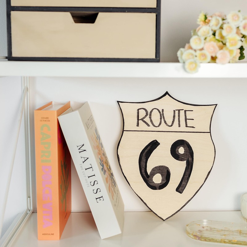 Creative Deco 2 x Wooden Sign Pendants | 30 x
