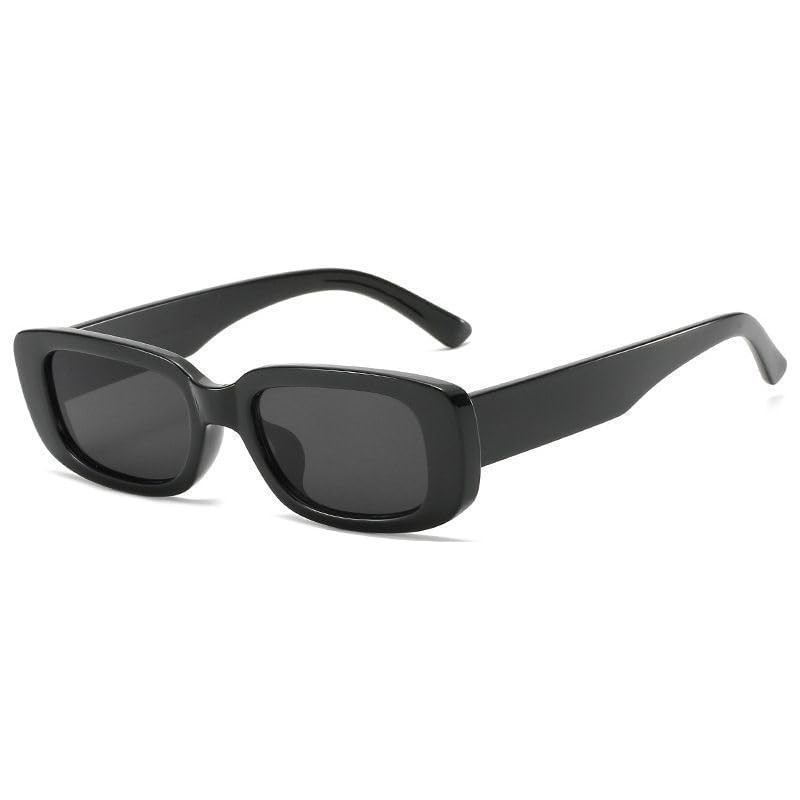 YooThink Rectangle Sunglasses for Women Men Small Narrow Square Frame