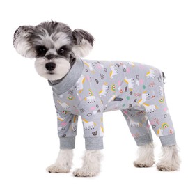Dog Surgery Recovery Suit, Dog Onesie for Surgery Female Male Dogs, Dogs Pajamas Long Sleeve, Small Dogs Onesie, Abdominal Wound Bandages Surgical Suit, Cat Recovery Suit for Shedding Skin Disease