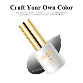 Imtiti Jelly Gel Nail Polish, 1 Pcs 0.5 Fl Oz Black Jelly Gel Polish Soak Off LED U V Nail Gel Polish Sheer Translucent Gel Nail Polish DIY Nail Art Starter Manicure Salon Gel Nail Kit for Women Girls