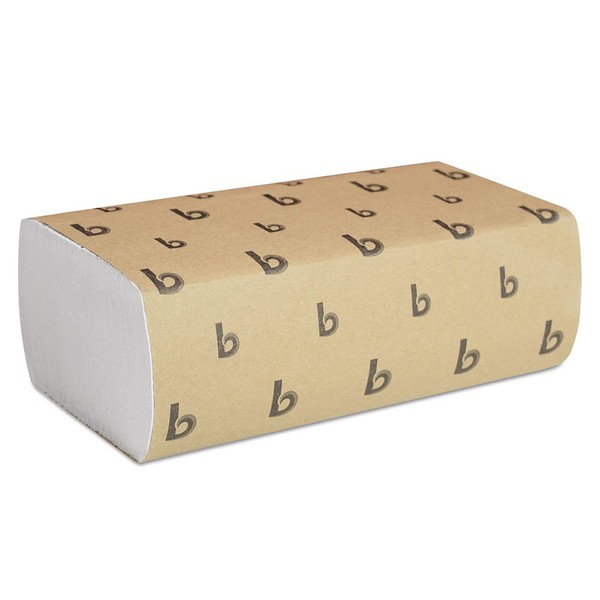 Boardwalk B6200 9 in. x 9.45 in. 1-Ply Multifold Paper Towels - White (16/Carton)