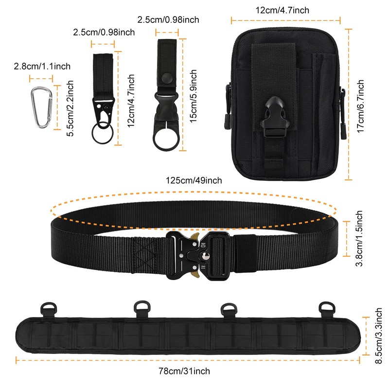 Luufan Tactical Safety Belt Military Molle Belt Heavy Duty Adjustable