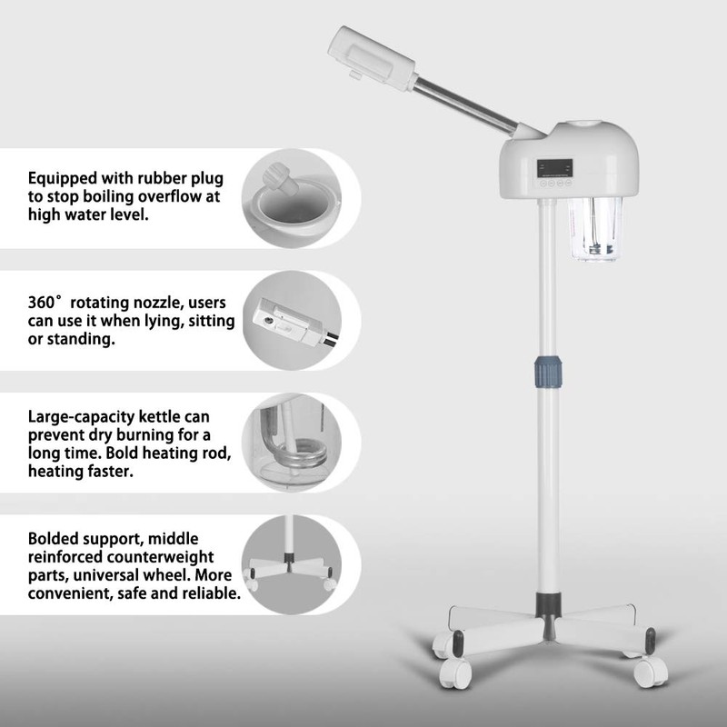 Professional Facial Steamer for Clean Skin, LCD Display, Facial Steamer