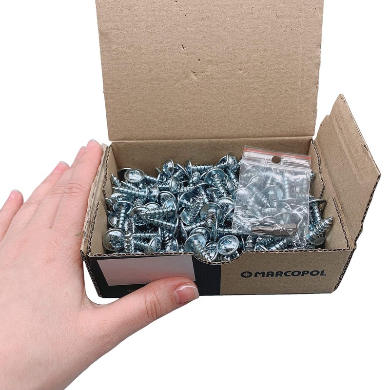 (Pack of 200) Galvanized Steel 6.0 x 20mm Wood Screws