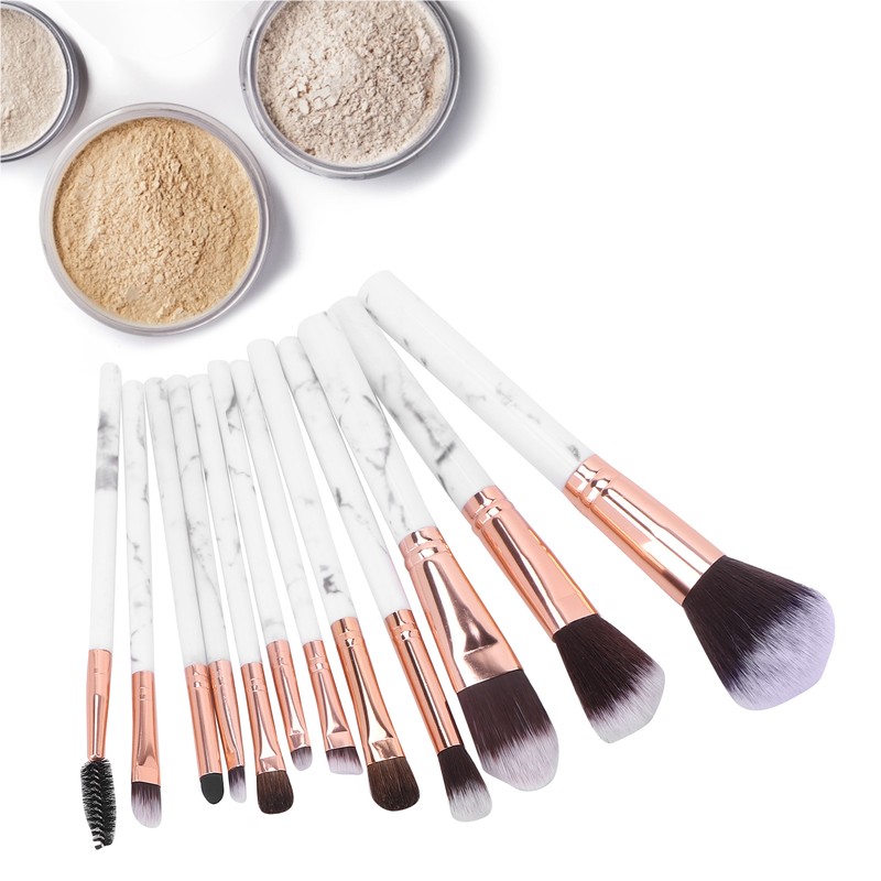 12pcs Portable Makeup Brush Set Eye Shadow Concealer Blusher Brush