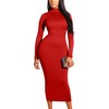 GOBLES Women's Sexy Turtleneck Long Sleeve Elegant Bodycon Party Long