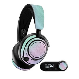 MightySkins Glossy Glitter Skin Compatible with SteelSeries Arctis Nova Pro - Cotton Candy | Protective, Durable High-Gloss Glitter Finish | Easy to Apply, Remove, and Change Styles | Made in The USA