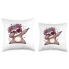 Sloth Heart Shape Sunglasses Dabbing Dance Lover Throw Pillow
