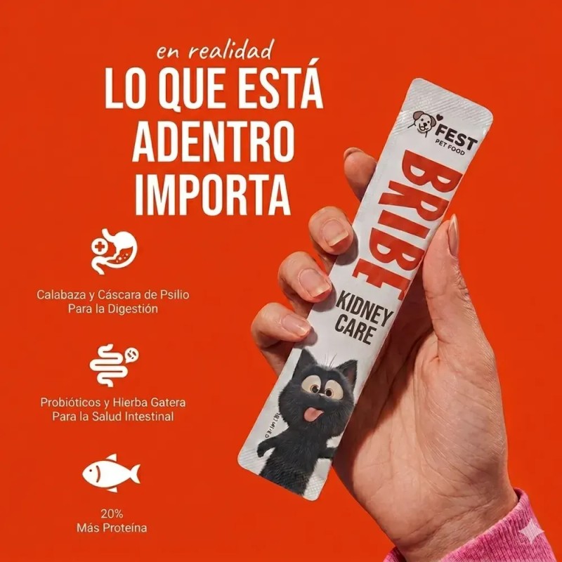 Kit 50 Premios Para Gato Cuidado Renal Probióticos Salmon