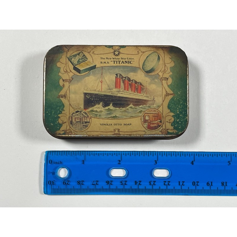 Titanic Memorabilia Tin Container Storage Titanic White Star Line Ship