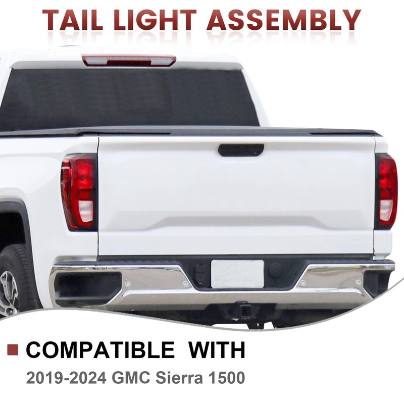 CONLLCON Tail lights Assembly Compatible with 2019-2024 GMC Sierra 1500