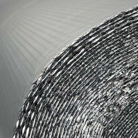 Bubble Foil Reflective Insulation Sheet Summer Winter Double Sided Aluminum Foil Insulation Roll Heat Thermal Barrier Shield Air Ducts Pipe Wrap RV Window R7-21 3MM Waterproof Weatherproof (72" x 48")