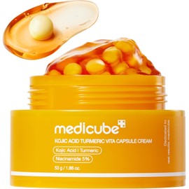 Medicube Capsule Cream with Kojic Acid & Turmeric for Uneven Skin Tone Tone Renewal & Radiance Care for Troubled Skin Turmeric, Kojic, Vitamin C Korean Skincare, 1.86 OZ