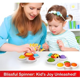 TREATY 3Pcs Suction Cup Spinner Toy, Bath Fidget Spinner for Babie| Baby Suction Spinner Toys for Toddler|Baby Fidget Spinner for Babie|Window Spinner Toy Unisex Under 6 Year