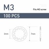 FOMGIIN Pack of 100 M3 Tooth Washers Lock Washers 304