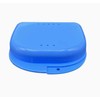 Set of 2 Braces in Pink & Blue, Robust Prosthesis Box for Dental Splints, Grinding Splints and Braces, Waterproof and Hygienic with Ventilation Holes, for Travel and Everyday Use