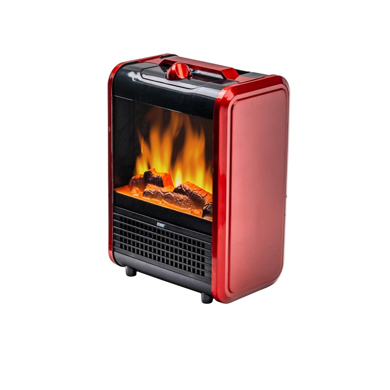 EZ-HEAT 1,200-Watt Mini Fireplace Space Heater with Realistic 3D Flame,