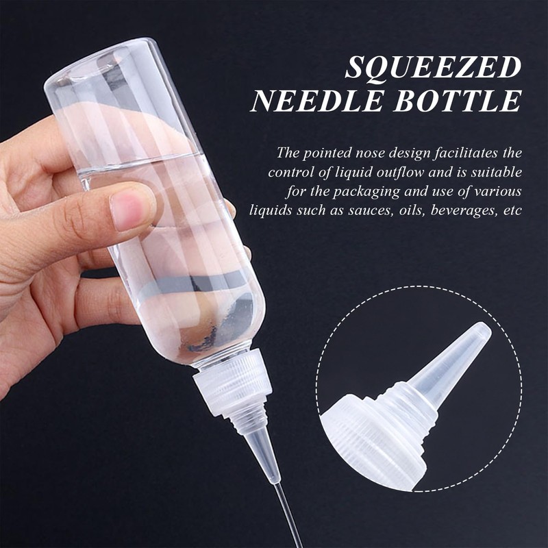 COACOM 10 Teile Transparente Plastik-Extrusionsflasche, Multifunktionale Spitze-Mundflasche, Bequeme Außenreise, Wiederverwendbare