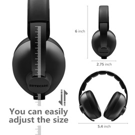 BBTKCARE BBTKCARE Baby Headphones Noise Cancelling Headphones for Babies for 3 Months to 3 Years (Black)