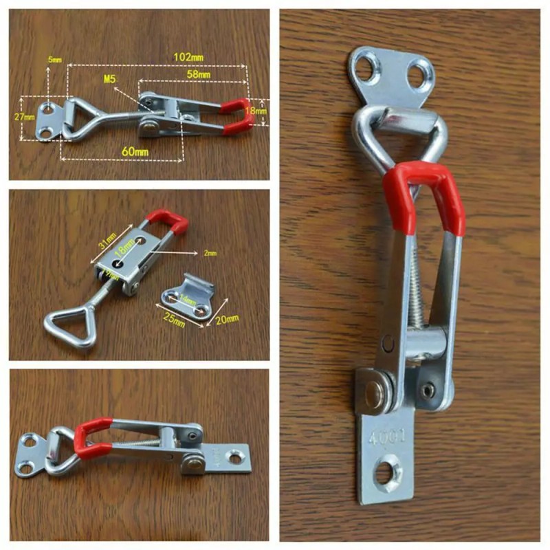 Unbranded 2Pcs Heavy Duty Steel Toggle Latch Catches Adjustable Lock