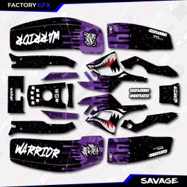 Factory EFX Purple Savage Camo Racing Fender Graphics Kit fits Yamaha Warrior 350 Decals