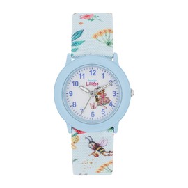 Prinzessin Lillifee Girl's Children's Quartz Watch Analogue with Textile Strap, Pink, 3 Bar Waterproof, Comes in Watch Gift Box, 2037724, blue, Without motif