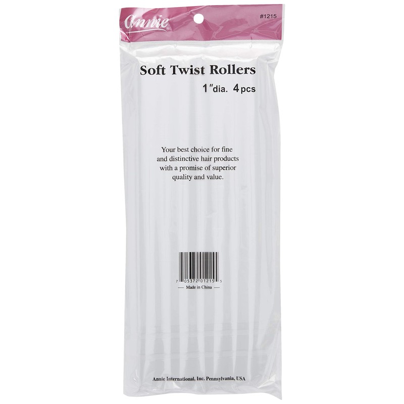 Annie Soft Twist Rollers - Dark Green - (4) Count