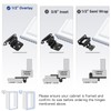 HOSOM 10 Pack 1/2 Inch Overlay Matte Black Cabinet Hinges,